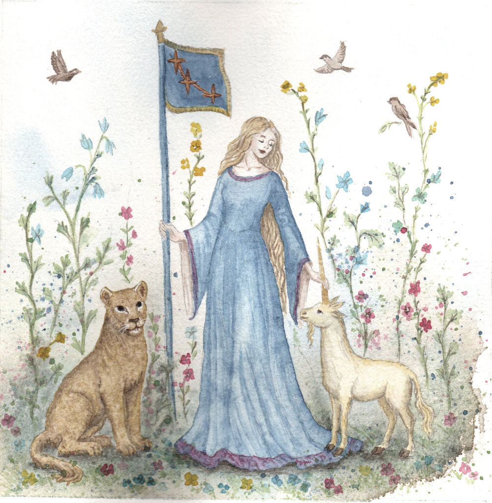 La Caresse, aquarelle de Garance
