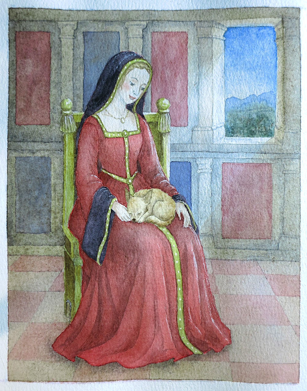 La Belle et la p'tit Bête, aquarelle de Garance